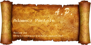 Adamecz Pentele névjegykártya